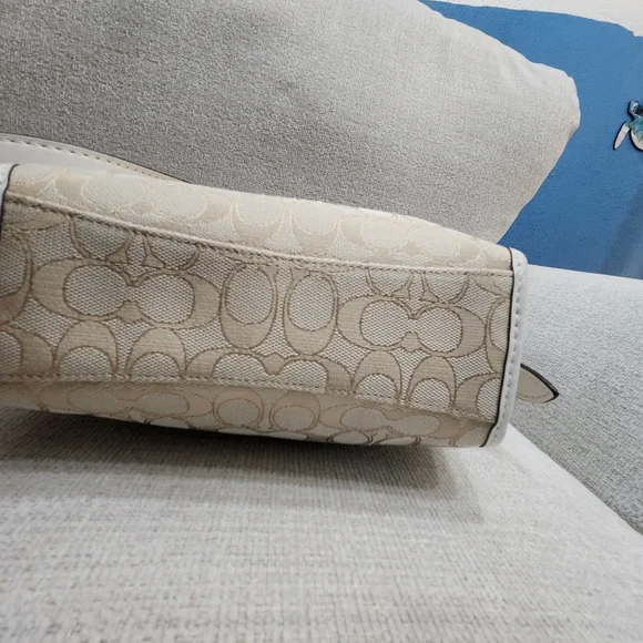 Nwot Coach Dufflette Signature Light Khaki Crossbody Bag Purse - Picture 7 of 12